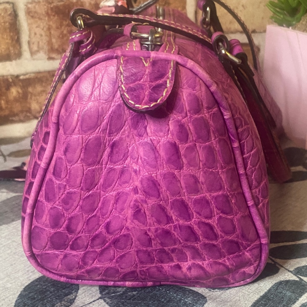 Dooney & Bourke Purple croc barrel and wallet set - Picture 7 of 17